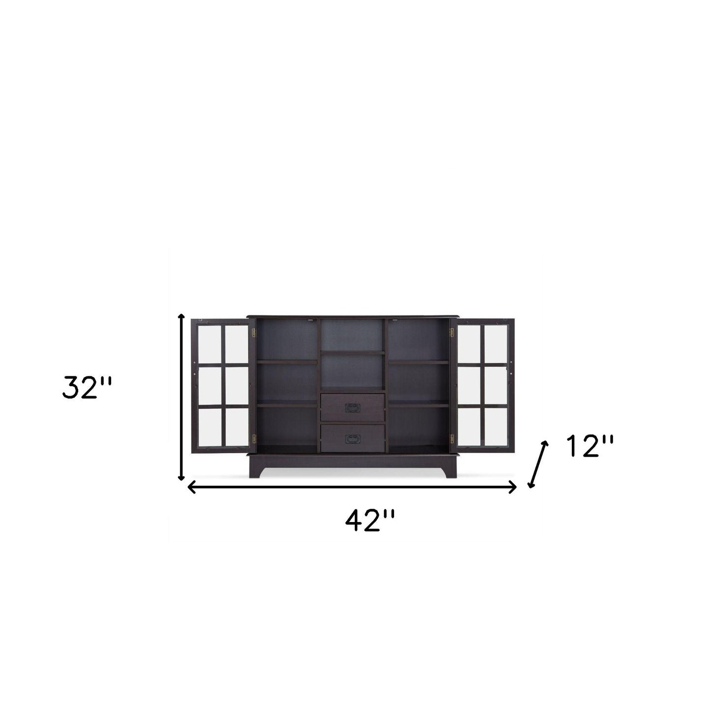Espresso Mdf Cabinet By Homeroots | Cabinets | Modishstore - 3