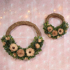 Wood Shaving Wreath Set Of 3 By HomArt