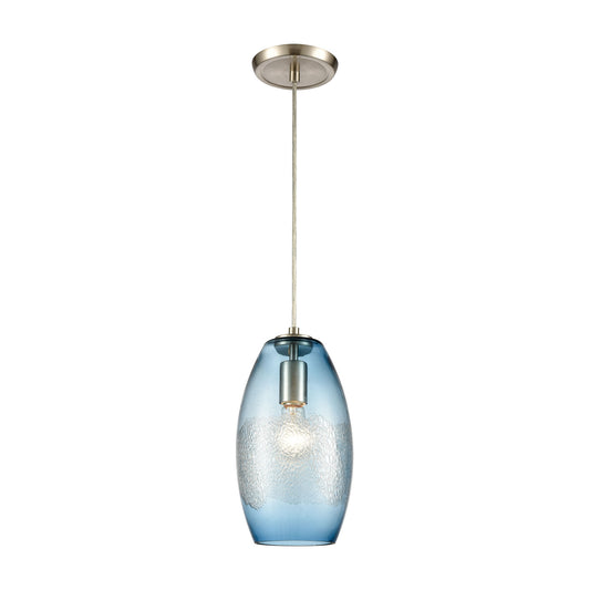 Ebbtide 1-Light Mini Pendant and Lightly Textured Glass by ELK Lighting | Modishstore | Pendant Lamps