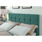 Eastern King Blue Modern Upholstered Square Stitched Platform Bed By Homeroots | Beds | Modishstore - 3