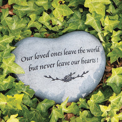 Garden Age Supply Memorial Heart Stone - Our loved ones leave the world