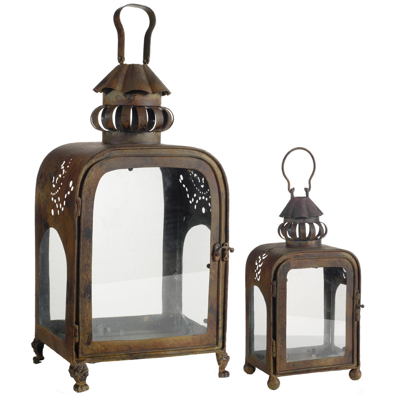 A&B Home Gibson Speakeasy Candle Lanterns - Set Of 2 | Lanterns | Modishstore