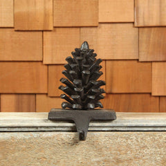 Pinecone Stocking Holder - Cast Iron - Brown - Set Of 2 By HomArt