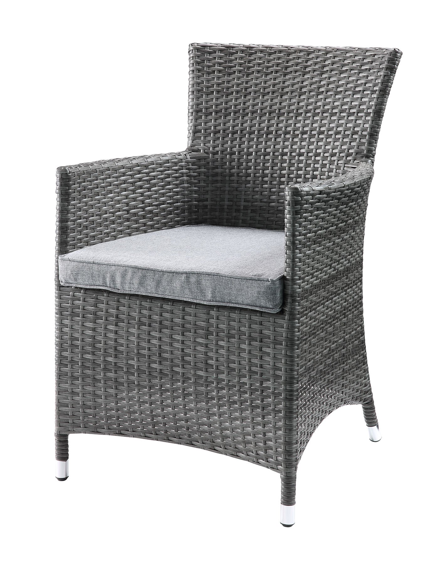 Updated Modern 3 Piece Gray Highback Wicker Patio Set By Homeroots | Outdoor Chairs | Modishstore - 2