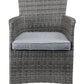 Updated Modern 3 Piece Gray Highback Wicker Patio Set By Homeroots | Outdoor Chairs | Modishstore - 3