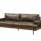 Distressed Chocolate Top Grain Leather Sofa By Homeroots - 318816 | Sofas | Modishstore