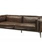 Distressed Chocolate Top Grain Leather Sofa By Homeroots - 318818 | Sofas | Modishstore