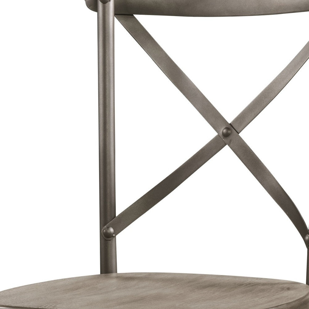 2Pc Gray Oak And Sandy Gray Side Chair By Homeroots | Dining Chairs | Modishstore - 4