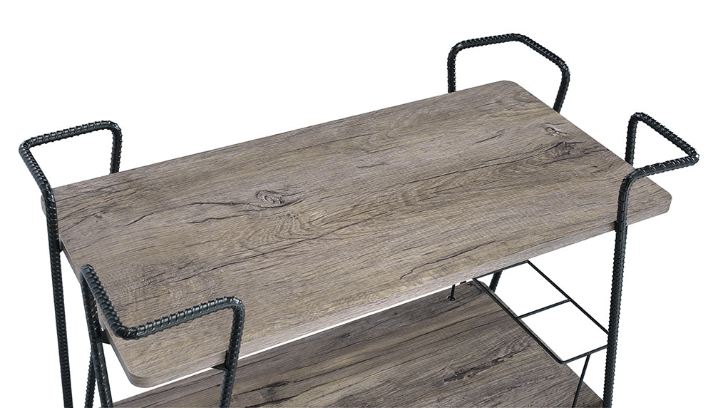 Black Metal Serving Cart By Homeroots - 319142 | Bar Carts | Modishstore - 6