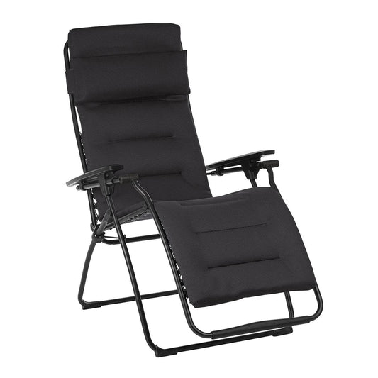 Zero Gravity Recliner - Black Frame - Acier Fabric By Homeroots | Outdoor Recliners & Lounge Chairs | Modishstore