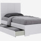 Gloss White Stainless Steel Twin Bed By Homeroots - 320695 | Beds | Modishstore