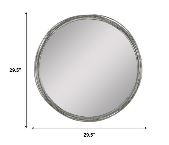 Silver Intertwined Wall Mirror By Homeroots | Wall Decor | Modishstore - 4