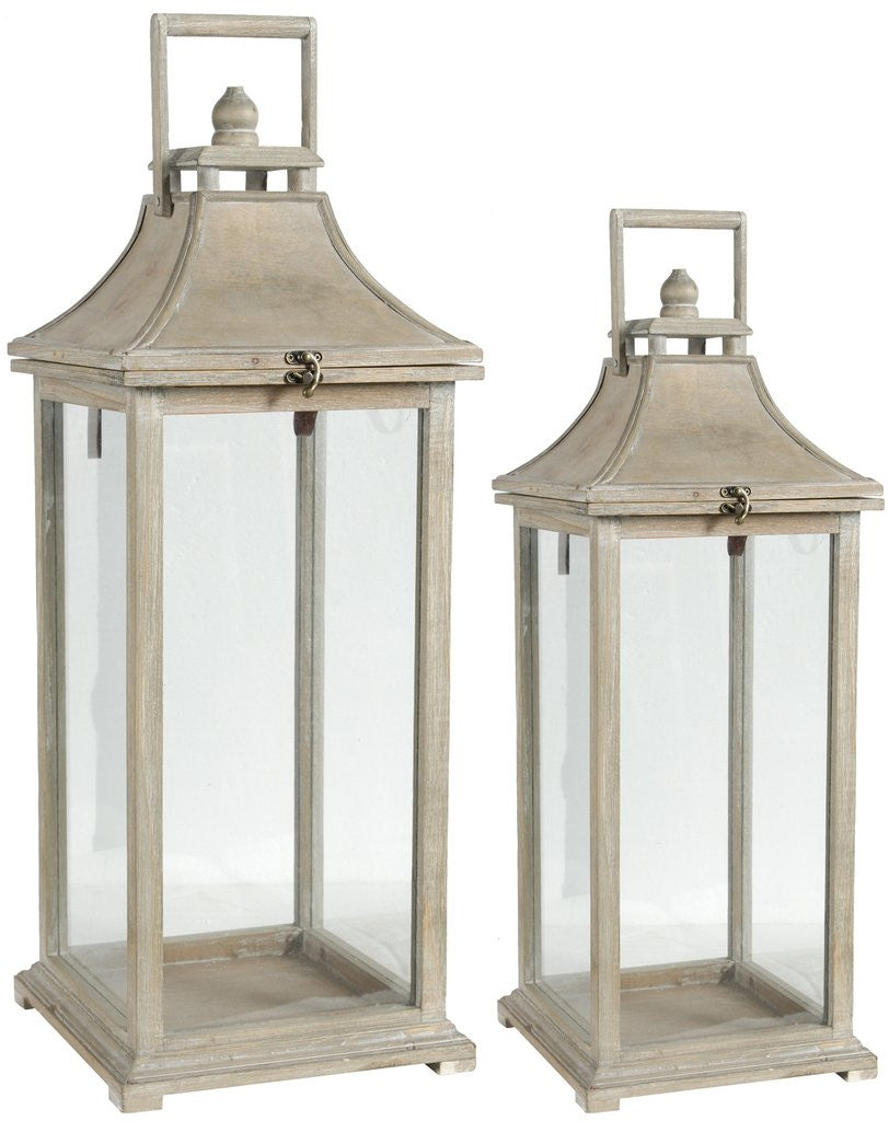 A&B Home Ivona Garden Candle Lanterns - 2Pc/Box - Set Of 2 | Lanterns | Modishstore