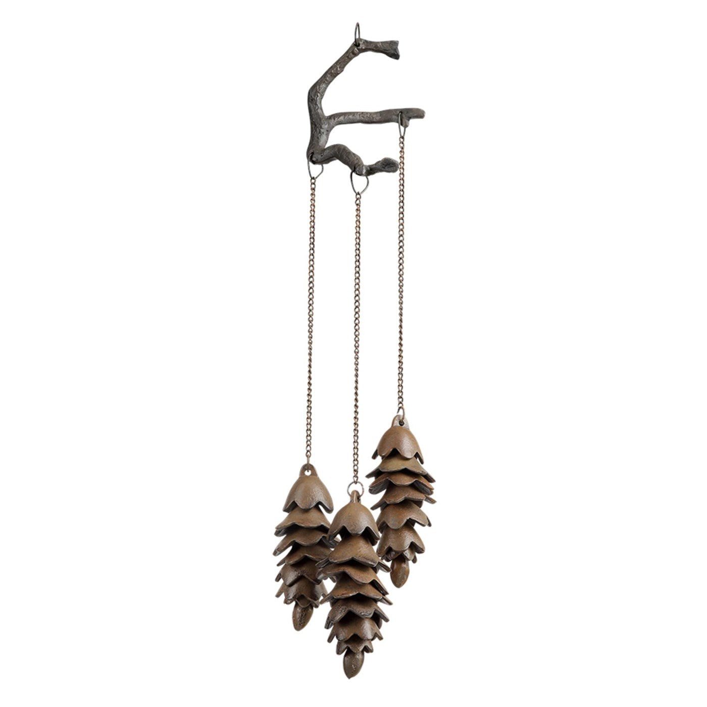 Triple Pinecone Wind Chime | Outdoor Decor | Modishstore - 2
