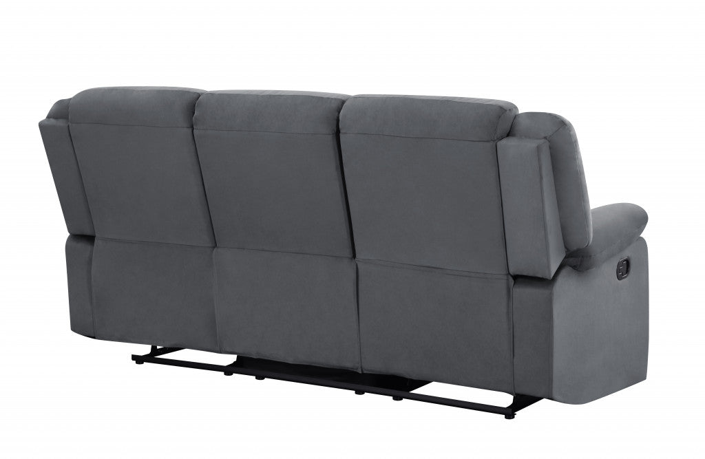 40" Contemporary Grey Fabric Sofa By Homeroots | Sofas | Modishstore - 3