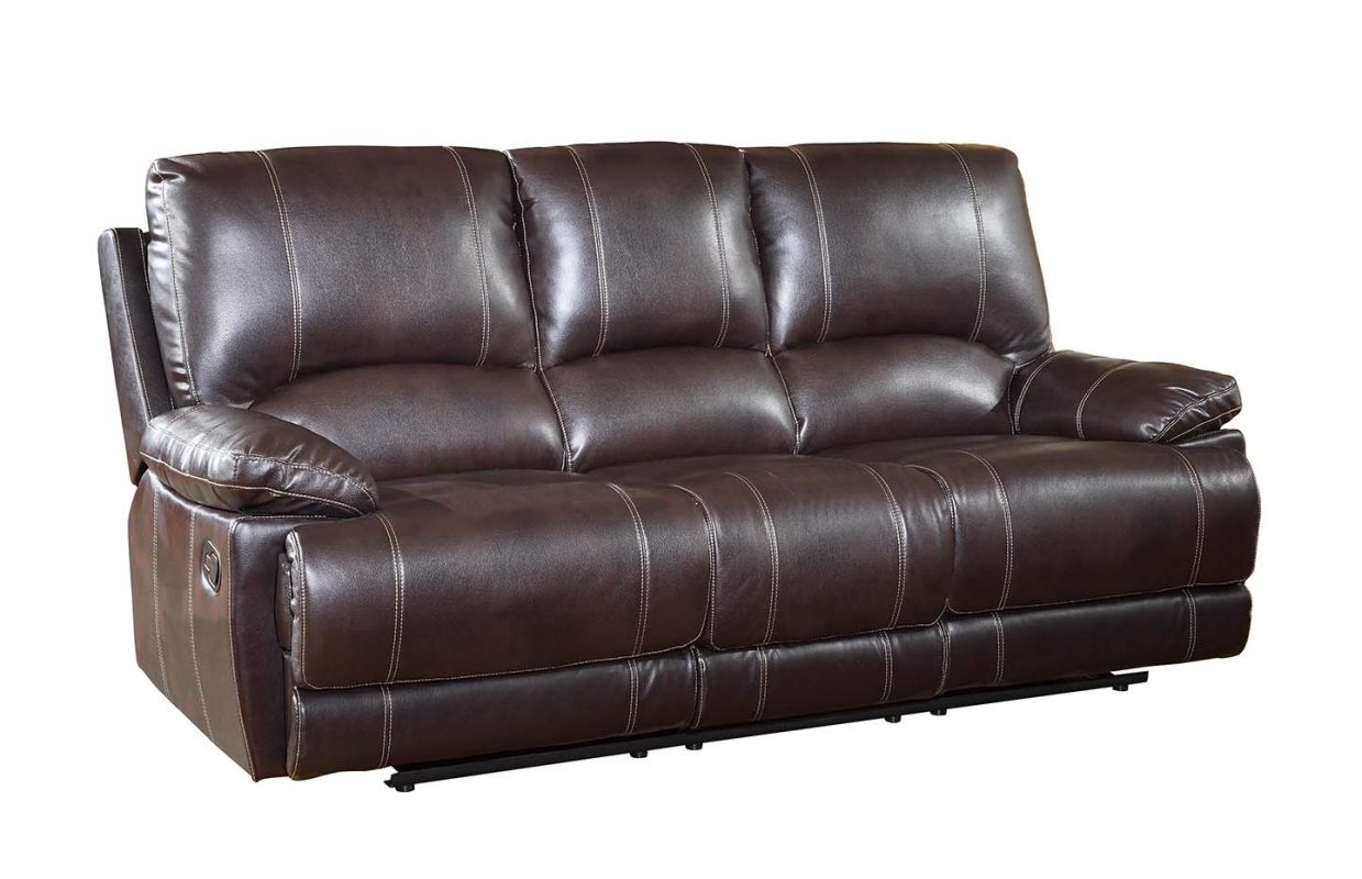41" Stylish Brown Leather Sofa By Homeroots | Sofas | Modishstore