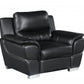 37" Black Chic Leather Recliner Chair By Homeroots | Chairs & Recliners | Modishstore - 2