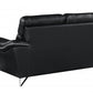 36" Contemporary Black Leather Loveseat By Homeroots | Loveseats | Modishstore - 4