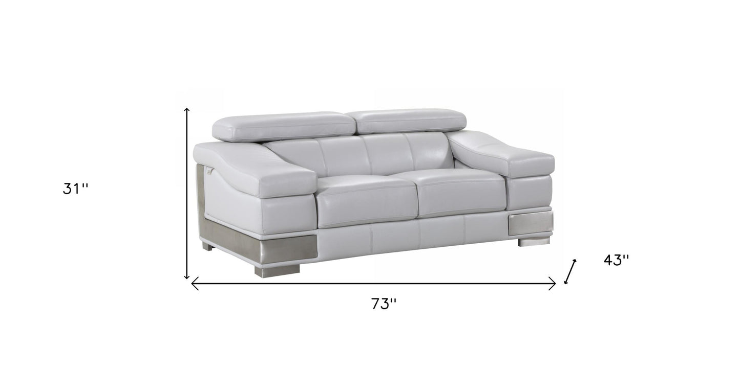 31to 39" Lovely Light Grey Loveseat By Homeroots