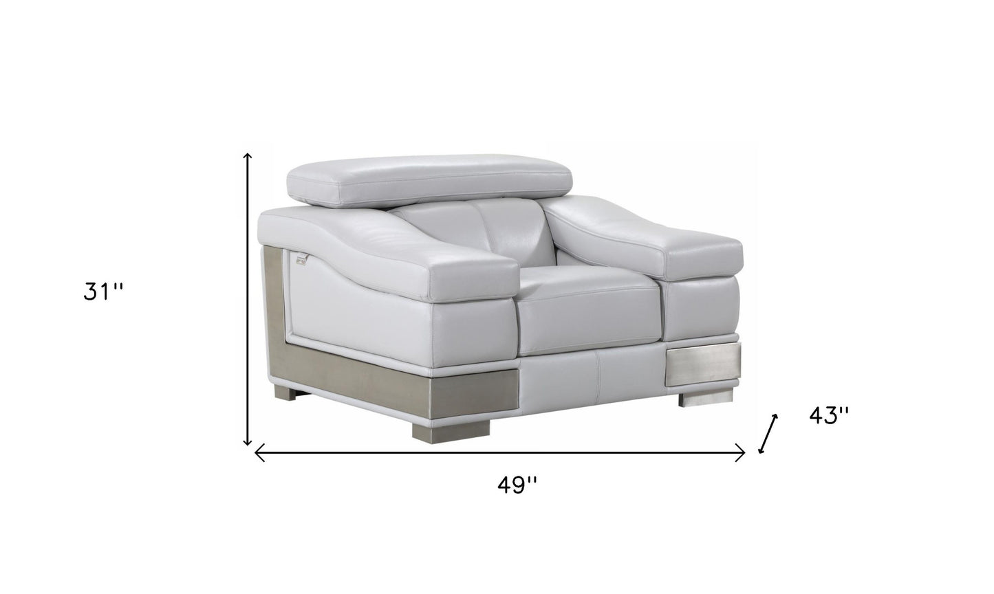 31" to 39" Grey Lovely Light Chair By Homeroots | Accent Chairs | Modishstore - 4