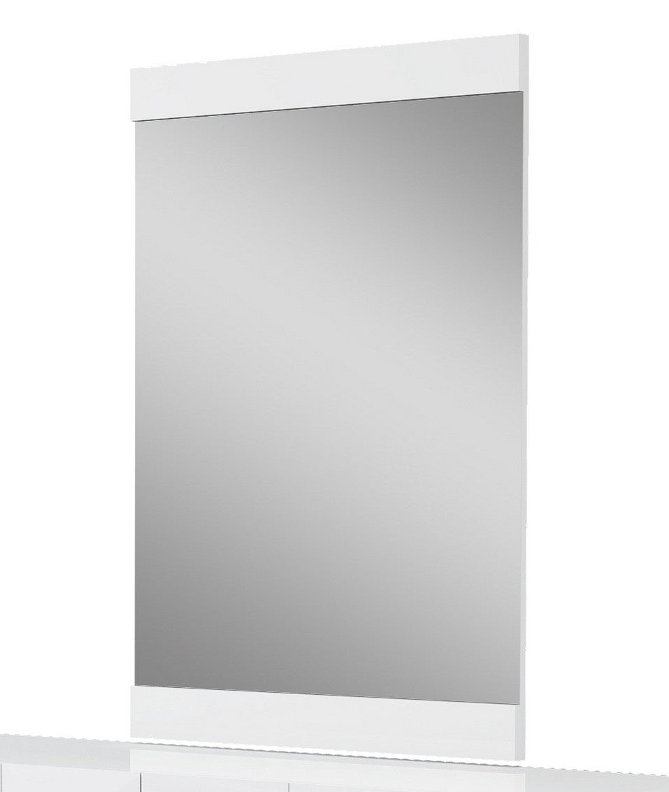 45" Superb White High Gloss Mirror By Homeroots | Mirrors | Modishstore - 4