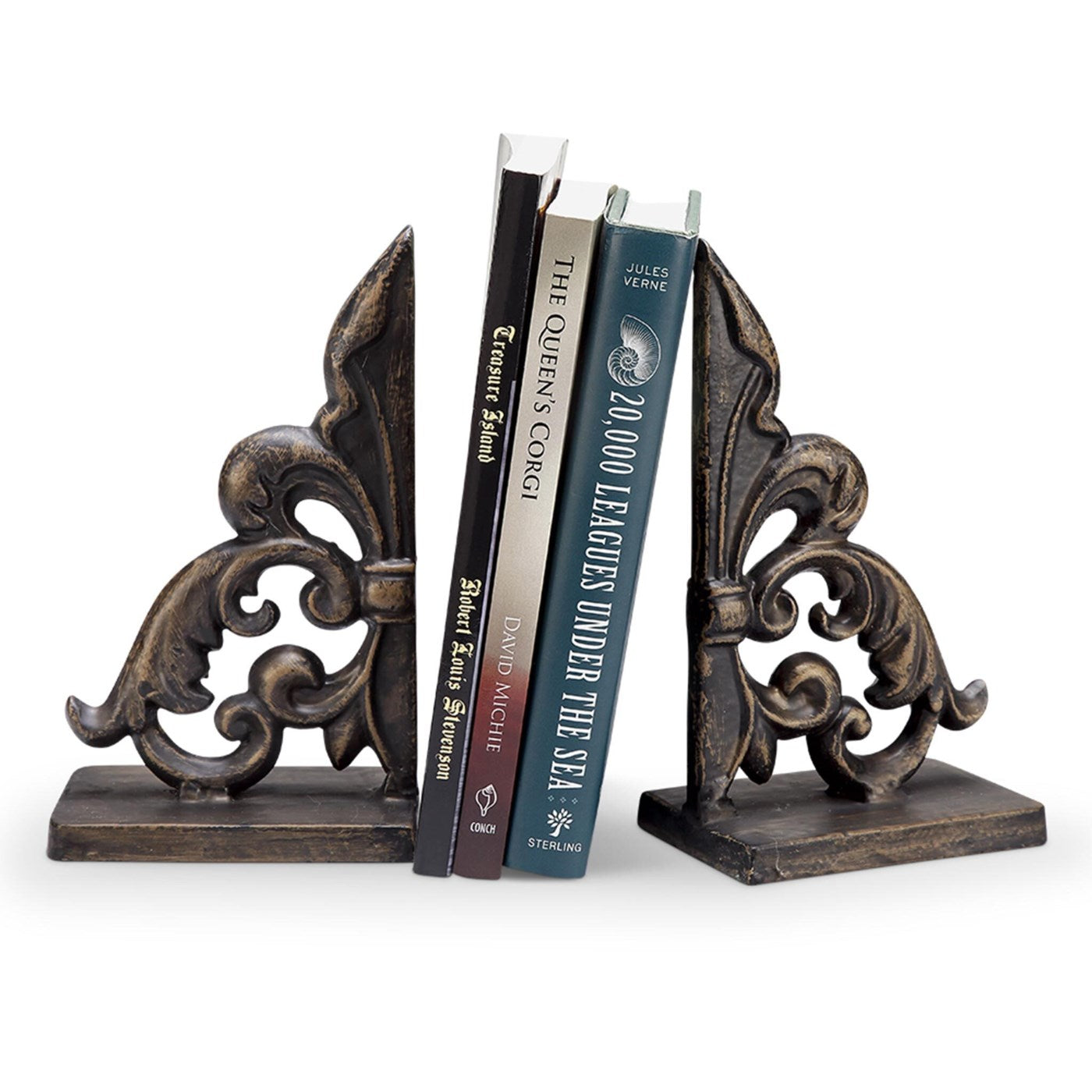 Ornate Fleur de Lis Bookends P By SPI Home | Bookends | Modishstore-2