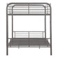 Gunmetal Metal Twin Over Twin Bunk Bed By Homeroots | Beds | Modishstore - 2