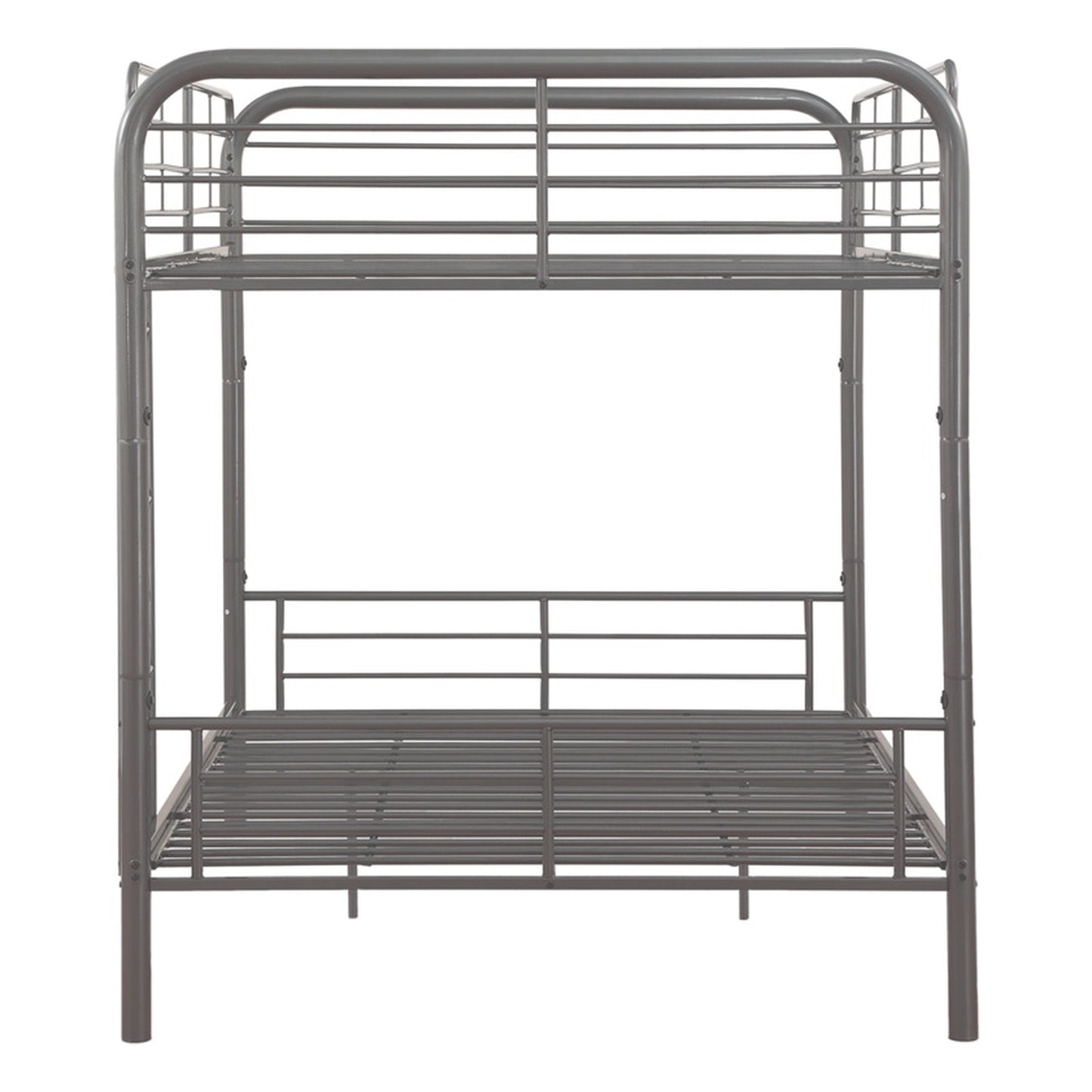 Gunmetal Metal Twin Over Twin Bunk Bed By Homeroots | Beds | Modishstore - 3