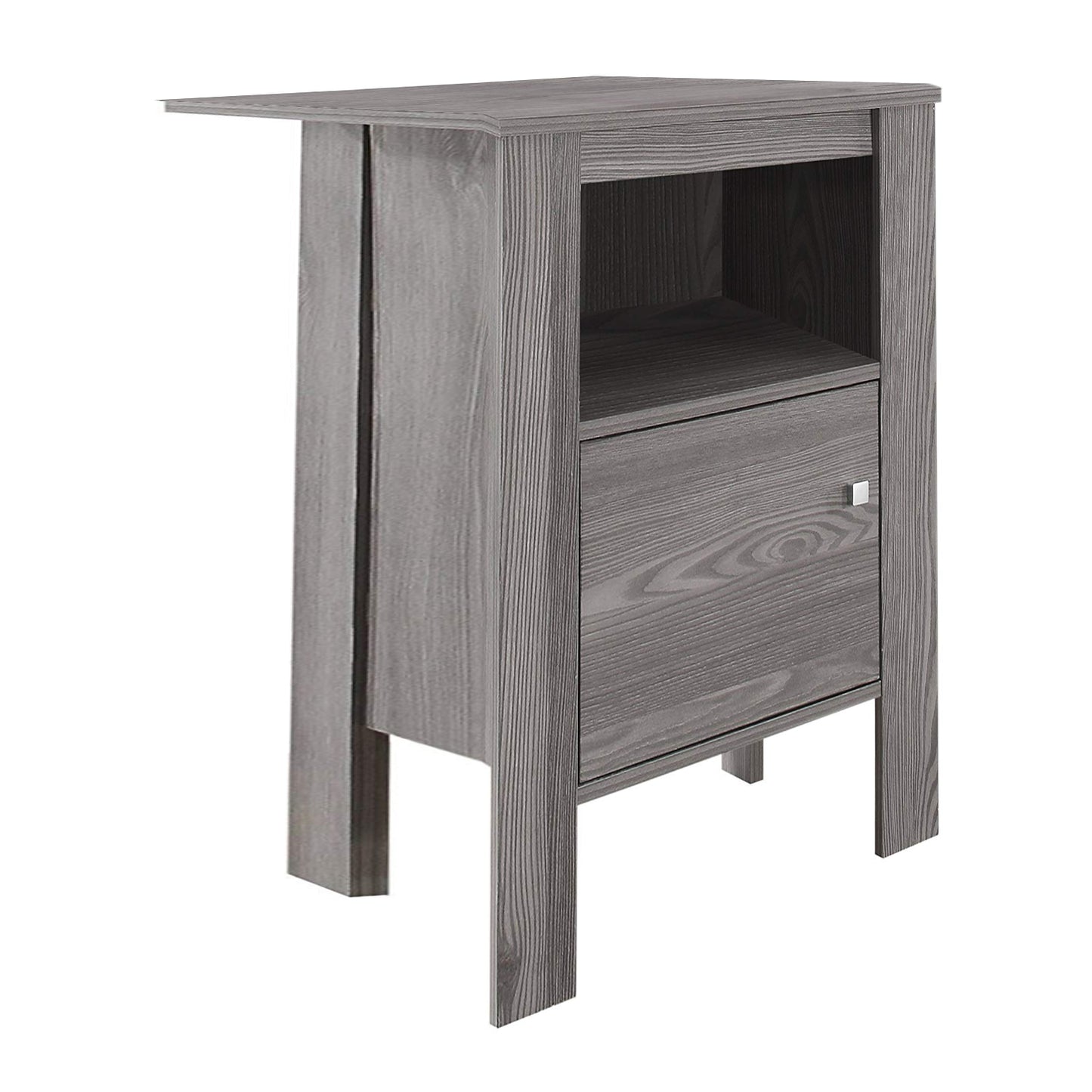 24" Gray End Table With Shelf By Homeroots | End Tables | Modishstore - 5