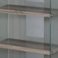 60" Particle Board and Clear Tempered Glass Bookcase By Homeroots | Bookcases | Modishstore - 3