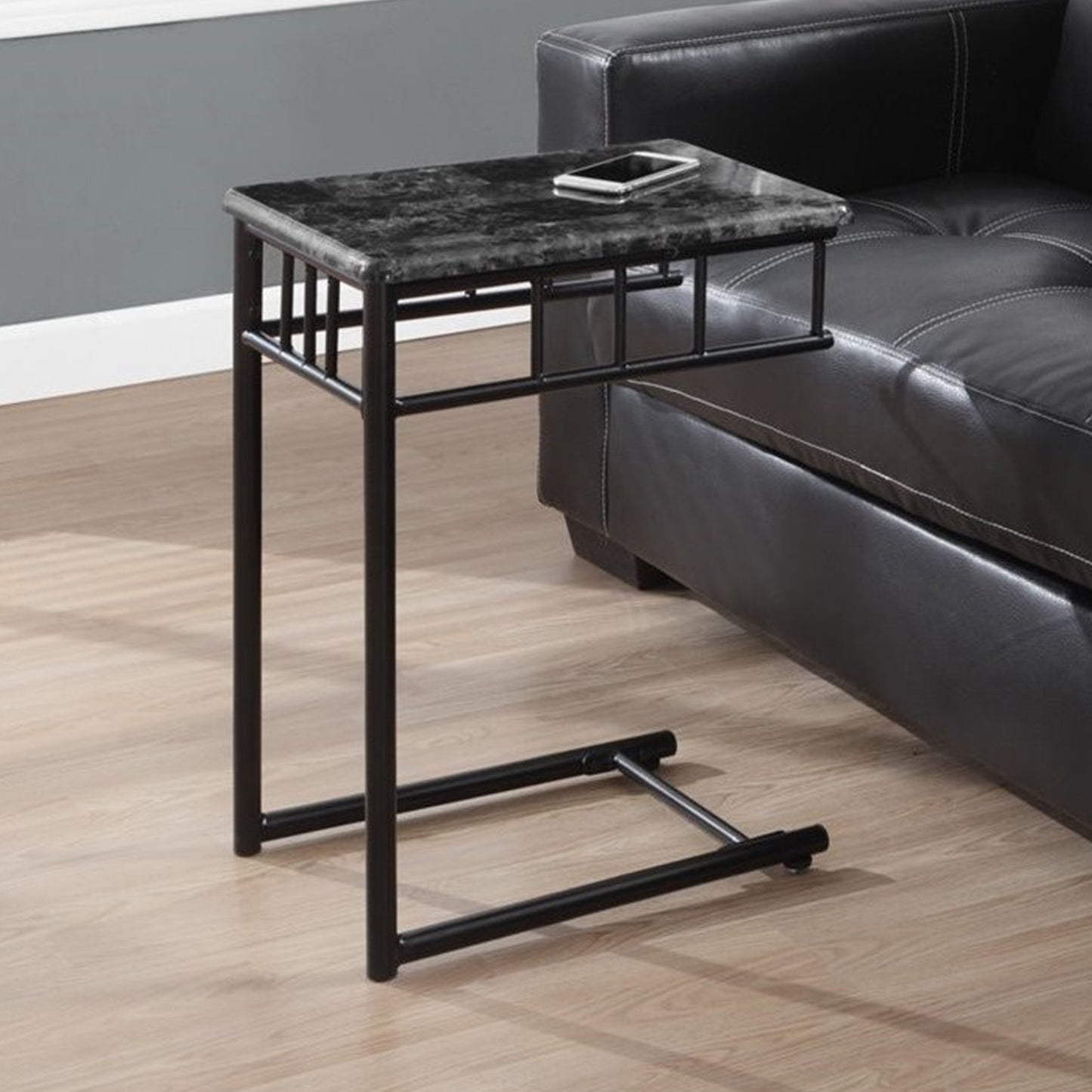 Grey Grey Mdf Metal Accent Table By Homeroots | Accent Tables | Modishstore - 5