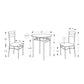 Cappuccino with silver Metal 3Pcs Dining Set By Homeroots | Dining Sets | Modishstore - 8