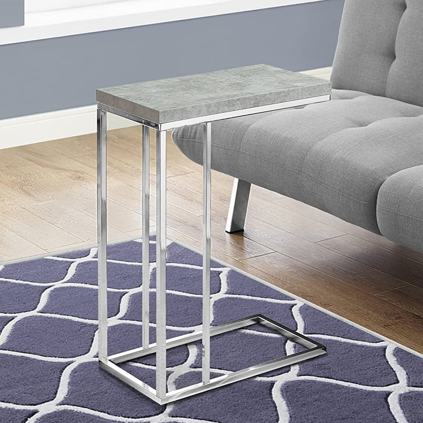 Grey Particle Board Metal Accent Table By Homeroots - 333169 | Accent Tables | Modishstore - 6