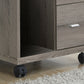 Dark Taupe Particle Board Hollow Core Drawers Office Cabinet By Homeroots | Drawers | Modishstore - 2