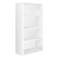 47.5" White Particle Board and MDF Bookshelf with Adjustable Shelves By Homeroots | Bookcases | Modishstore - 2