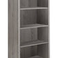 47.5" White Particle Board and MDF Bookshelf with Adjustable Shelves By Homeroots | Bookcases | Modishstore - 7