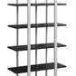 Cappuccino Silver Mdf Metal Bookshelf By Homeroots | Bookcases | Modishstore