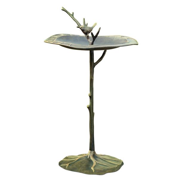 Bird on Branch Sundial / Birdbath By SPI Home | Outdoor Decor | Modishstore-2
