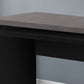30.75" Black Particle Board MDF and Laminate Computer Desk with a Grey Top By Homeroots | Desks | Modishstore - 3