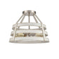 Brigantine 15'' Wide 2-Light Semi Flush Mount - Satin Nickel By ELK |Ceiling Lamps |Modishstore - 2