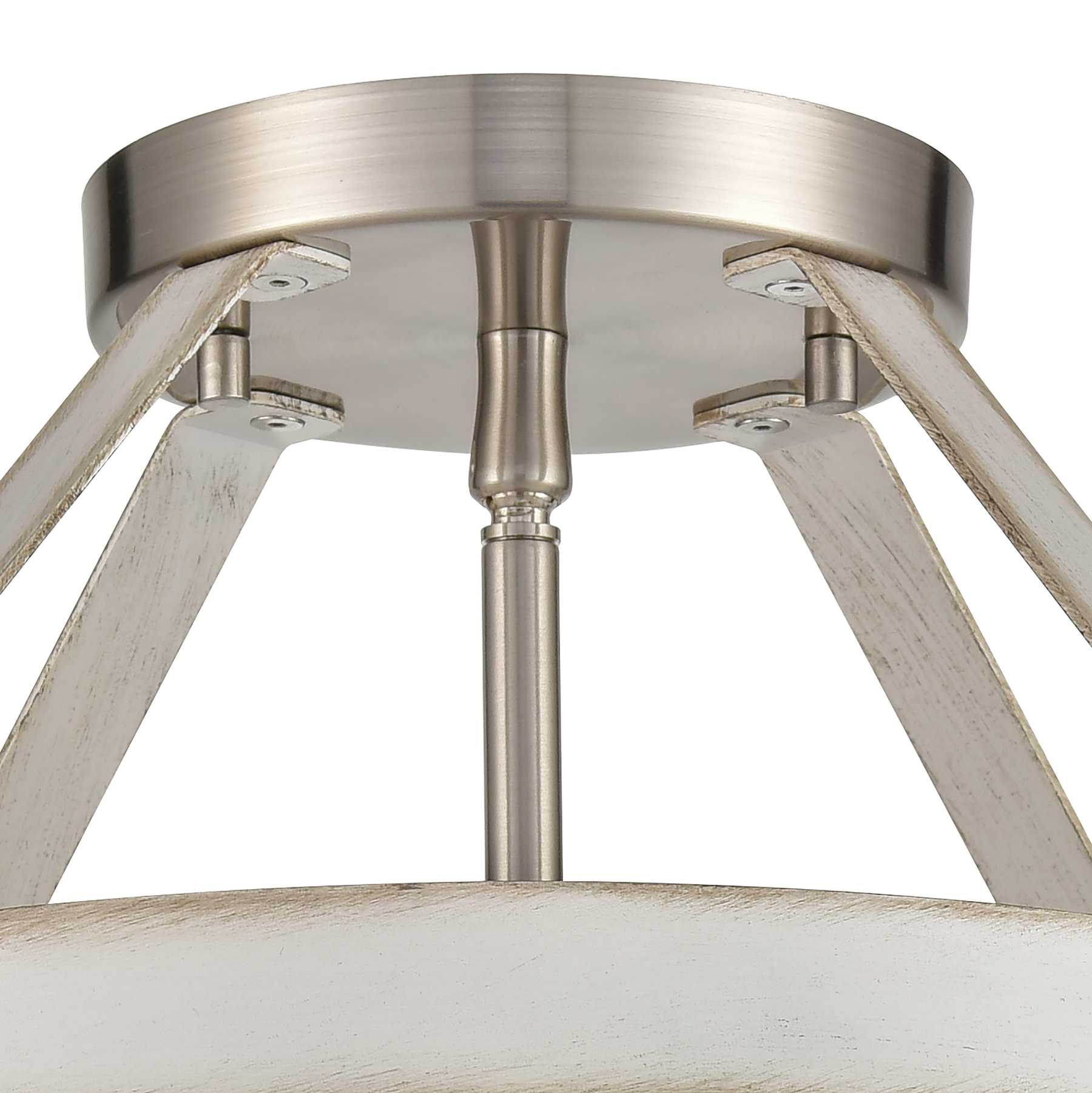 Brigantine 15'' Wide 2-Light Semi Flush Mount - Satin Nickel By ELK |Ceiling Lamps |Modishstore - 3