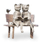 Reading Cats on Bench Garden Sculpture By SPI Home | Animals & Pets | Modishstore-2