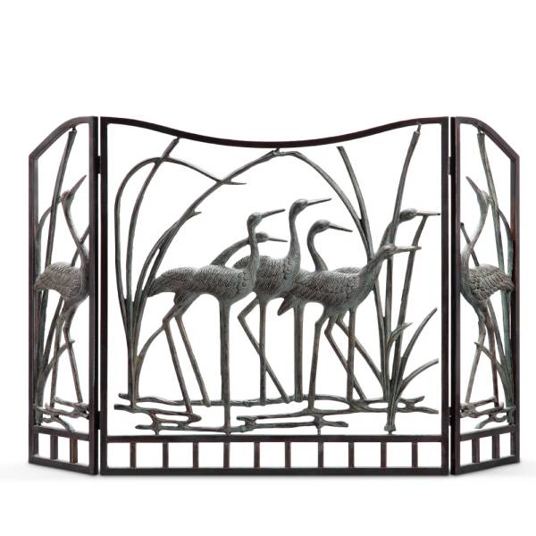 Crane Flock Fireplace Screen By SPI Home | Fireplace Accessories | Modishstore-3