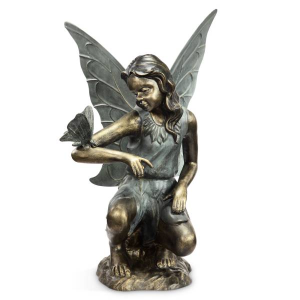 Grace Garden Sculpture Fairy and Butterfly By SPI Home | Garden Sculptures & Statues | Modishstore-3