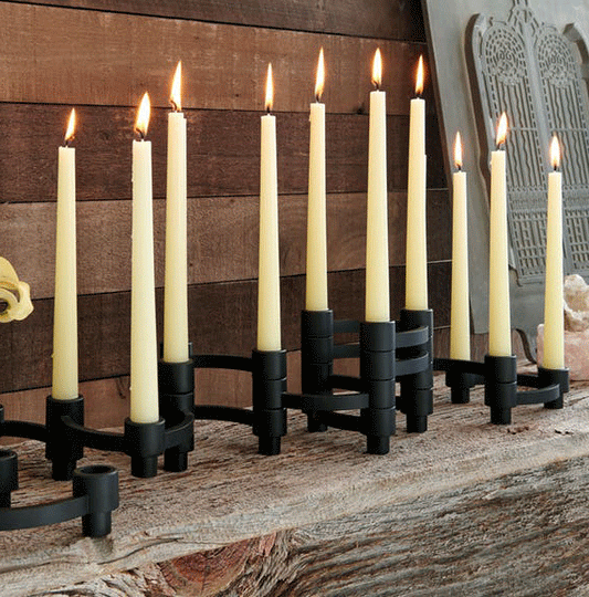 Eos™ Candleholder (Set/2: Black) by Texture Designideas | Candle Holders | Modishstore