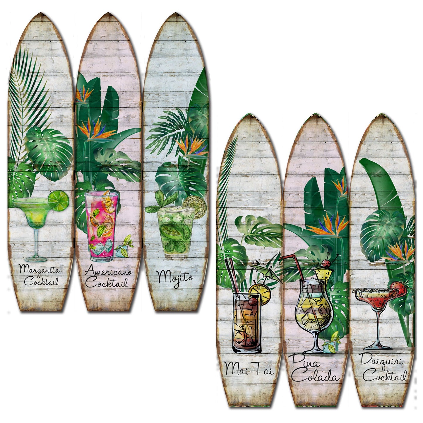 Multicolor Surfboard Screen By Homeroots | Room Dividers | Modishstore - 4