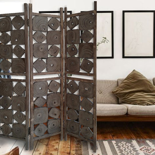Weathered Brown Wood Screen By Homeroots - 342739 | Room Dividers | Modishstore - 2
