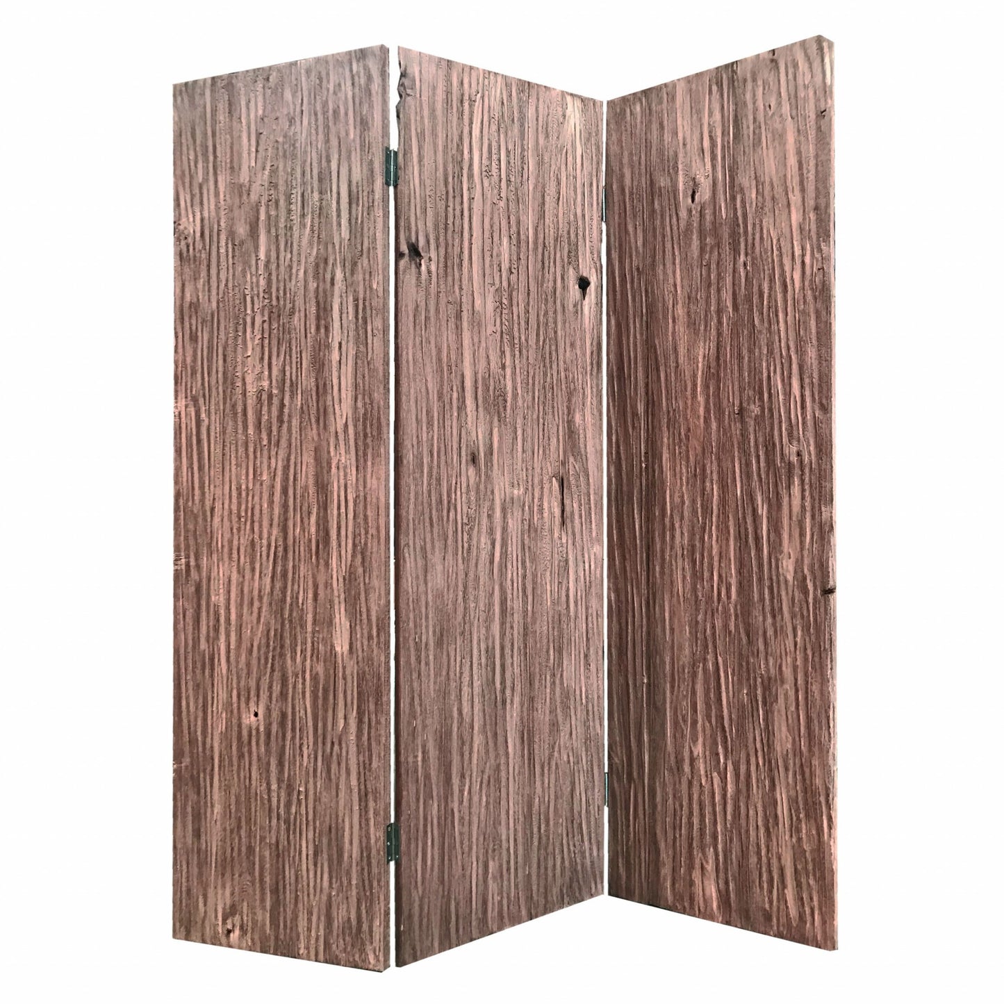 X Brown Wood Woodland - 3 Panles Screen By Homeroots | Room Dividers | Modishstore - 2