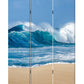 Multicolor Canvas Surf'S Up - 3 Panles Screen By Homeroots | Room Dividers | Modishstore - 2