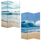 Multicolor Canvas Surf'S Up - 3 Panles Screen By Homeroots | Room Dividers | Modishstore - 3
